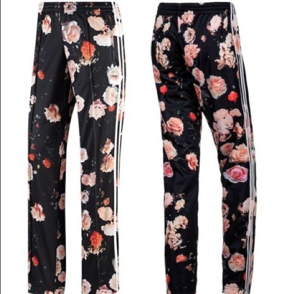 black pink track pants